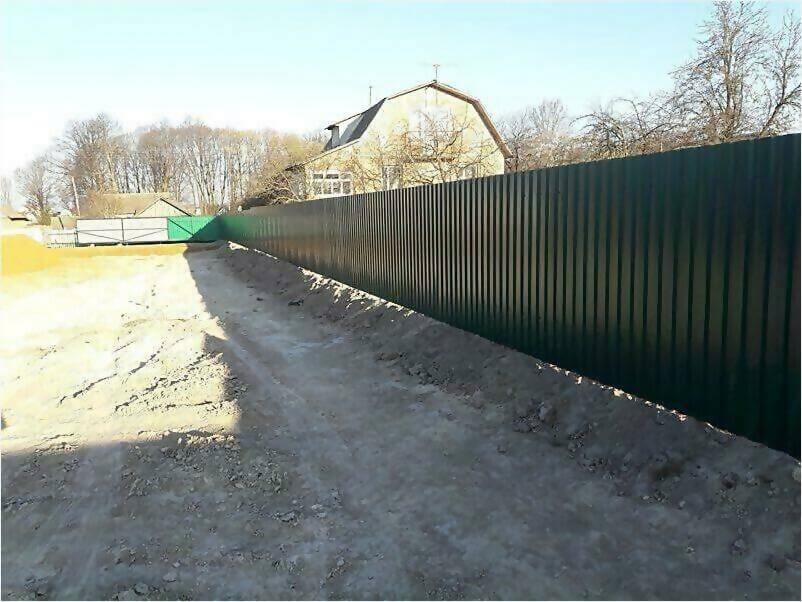Забор, ворота, калитка из зеленого профлиста 150м фото 4 в Новороссийске
