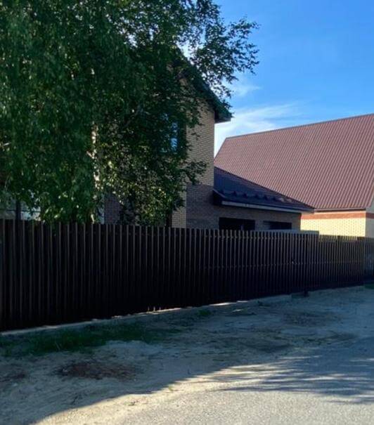 забор из штакетника шоколад фото3 в Новороссийске