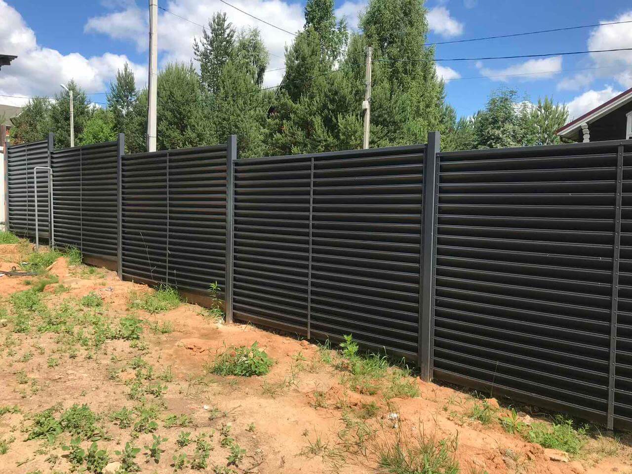 забор-жалюзи ЭКО-Z серый графит фото3 в Новороссийске