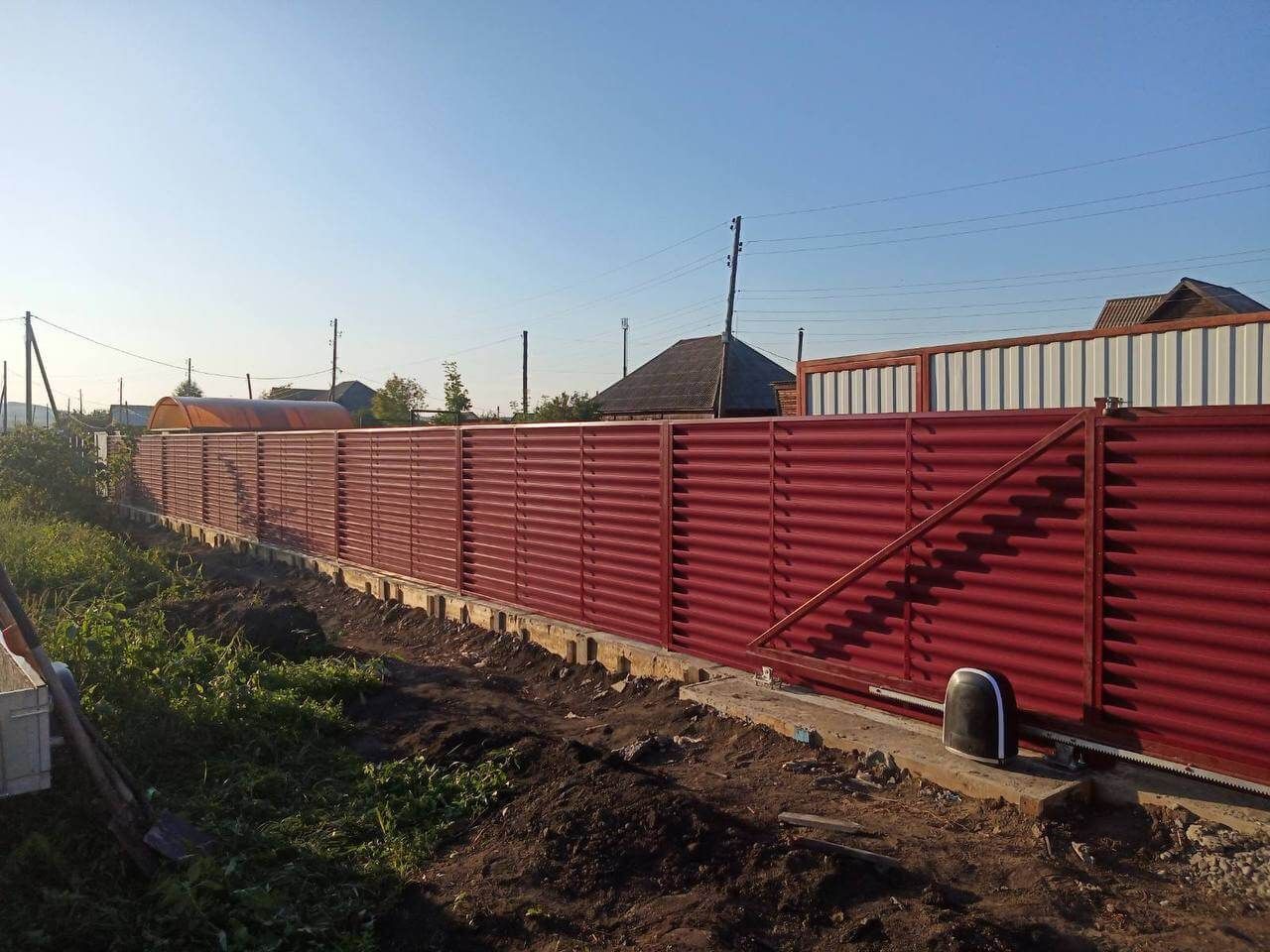 Забор-жалюзи 44м RAL3005/3005 Красное Вино двусторонний фото 3 в Новороссийске