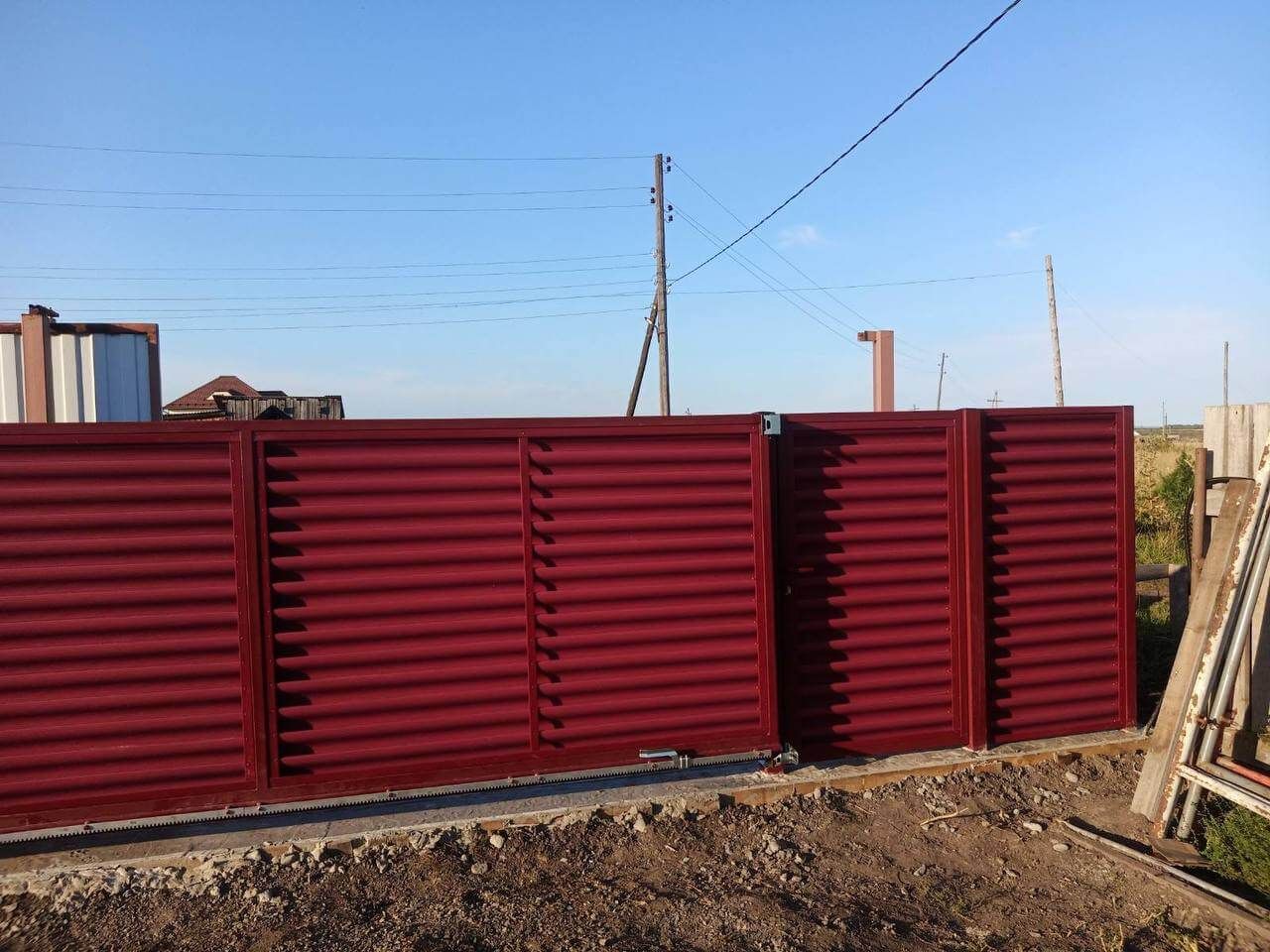 Забор-жалюзи 44м RAL3005/3005 Красное Вино двусторонний фото 2 в Новороссийске