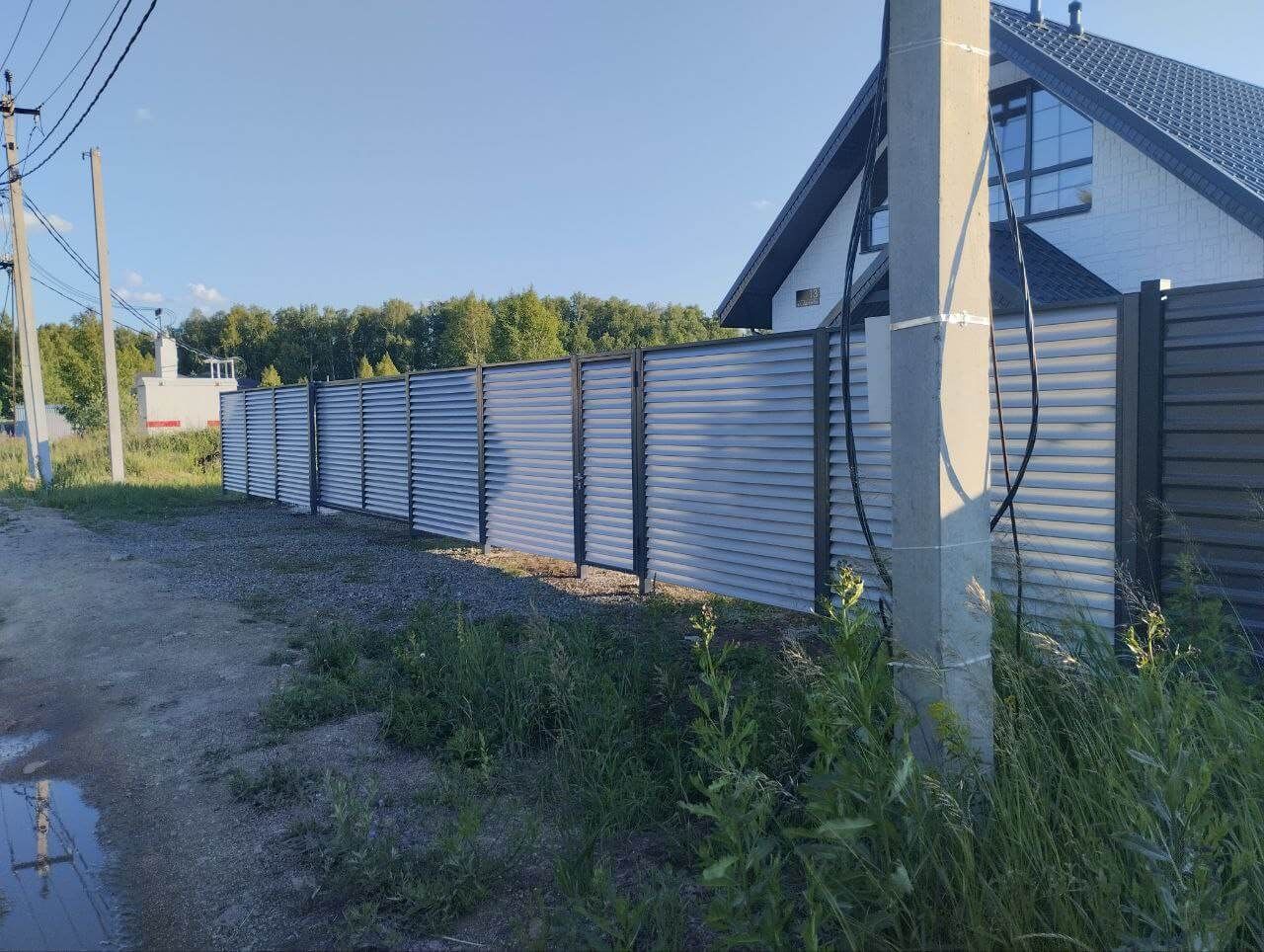 Забор из ламелей еврожалюзи 20м RAL7004 Серый фото 2 в Новороссийске