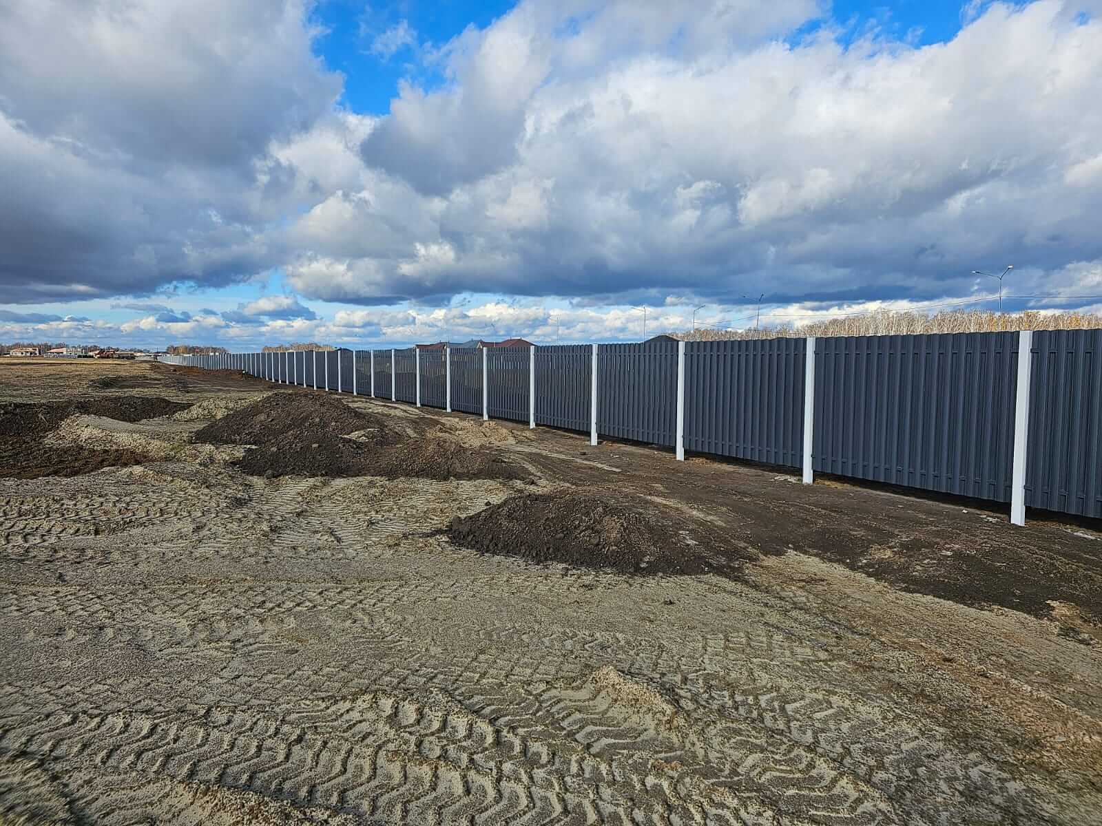 Забор из евроштакетника 234м RAL7024/7024 Серый Графит двусторонний фото 8 в Новороссийске