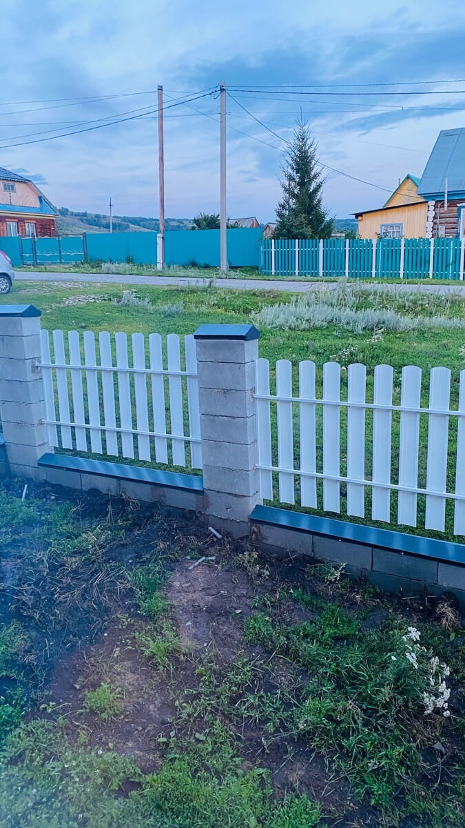 Забор из евроштакетника 16м RAL9003/9003 Белый двусторонний фото 6 в Новороссийске