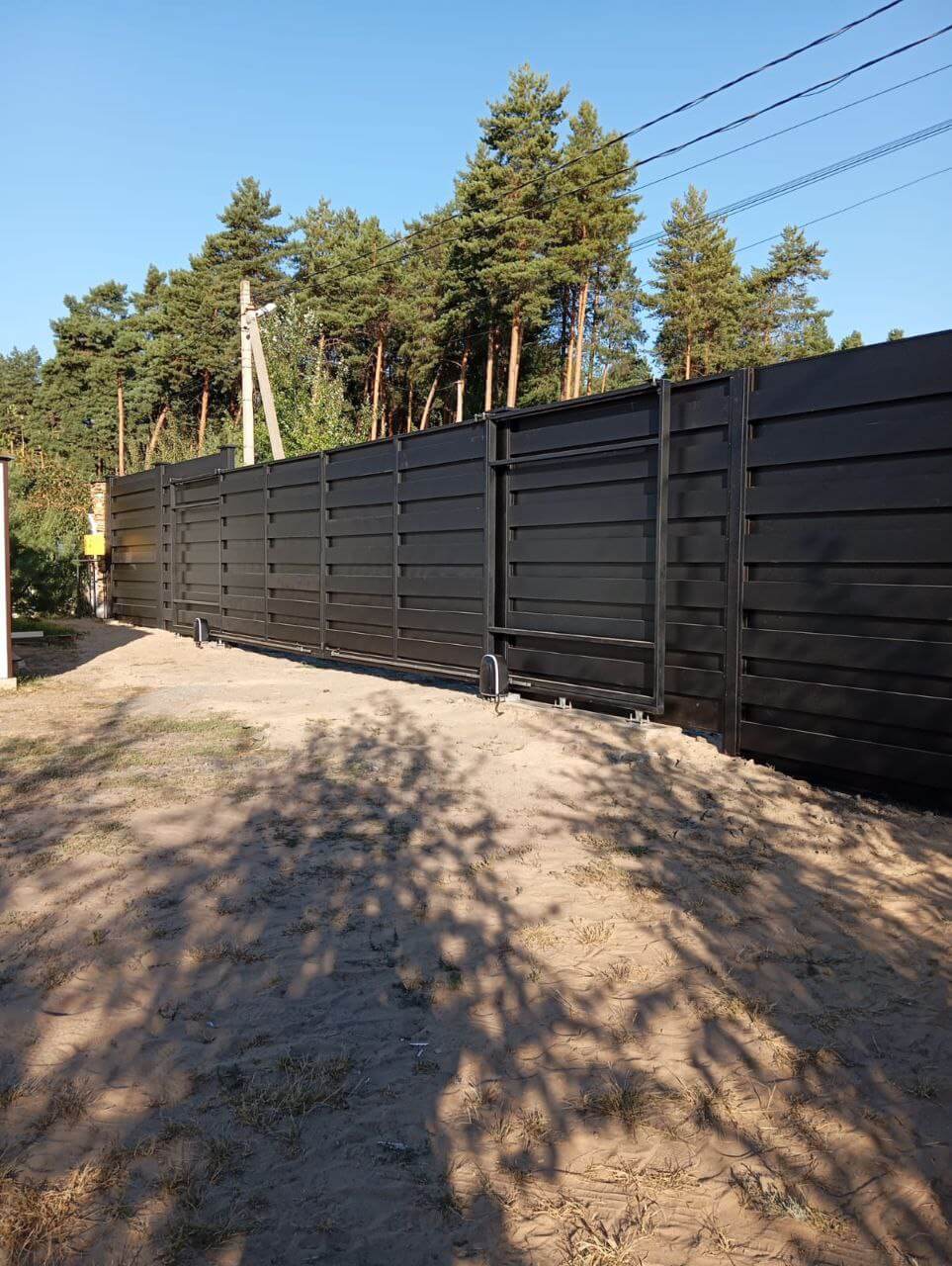 Забор-ранчо из металлопланкена 37м RAL9005 Черный МАТТЕ фото 2 в Новороссийске