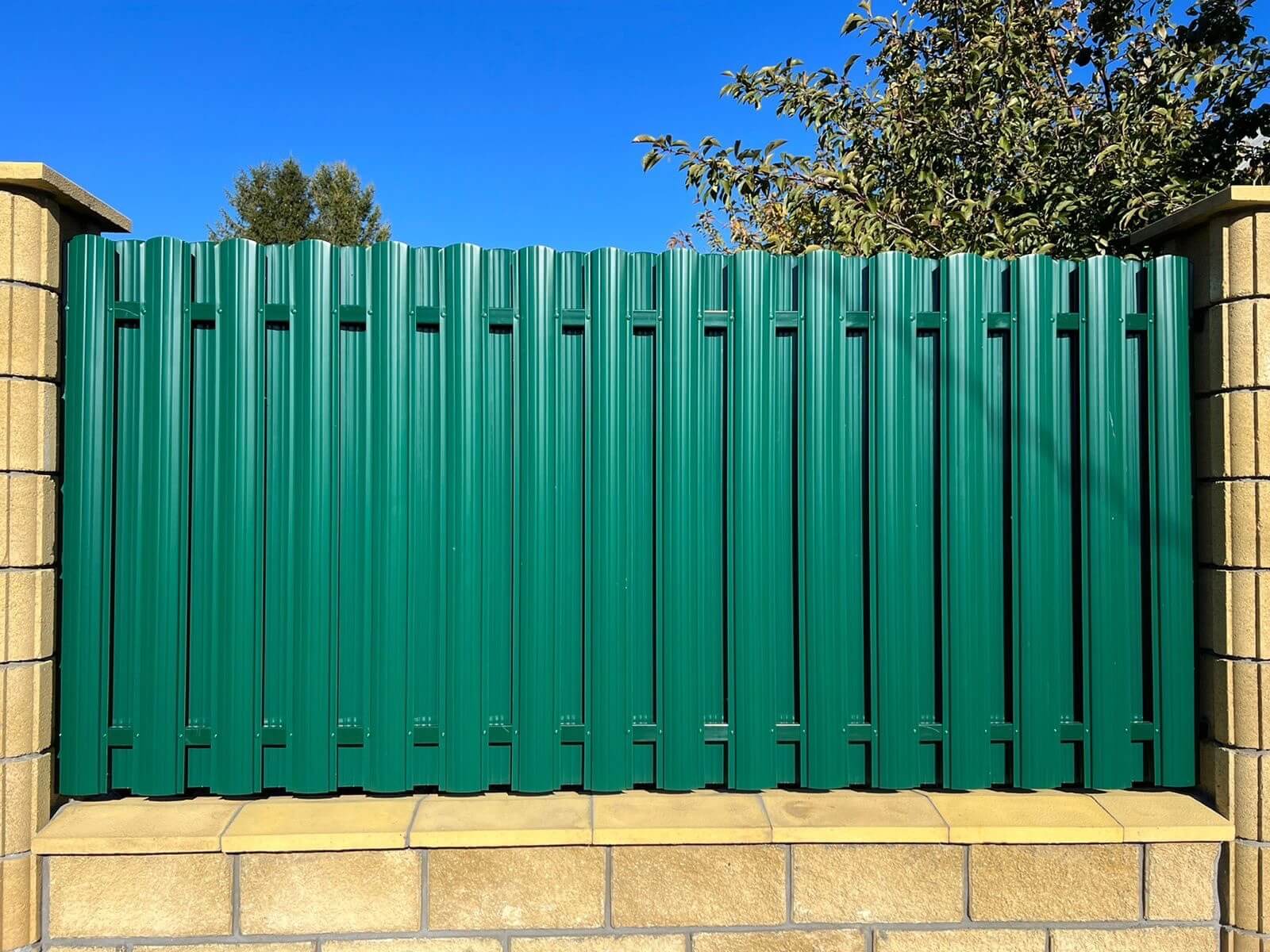 Забор из евроштакетника 22м RAL6005/6005 Зеленый Мох двусторонний в Новороссийске