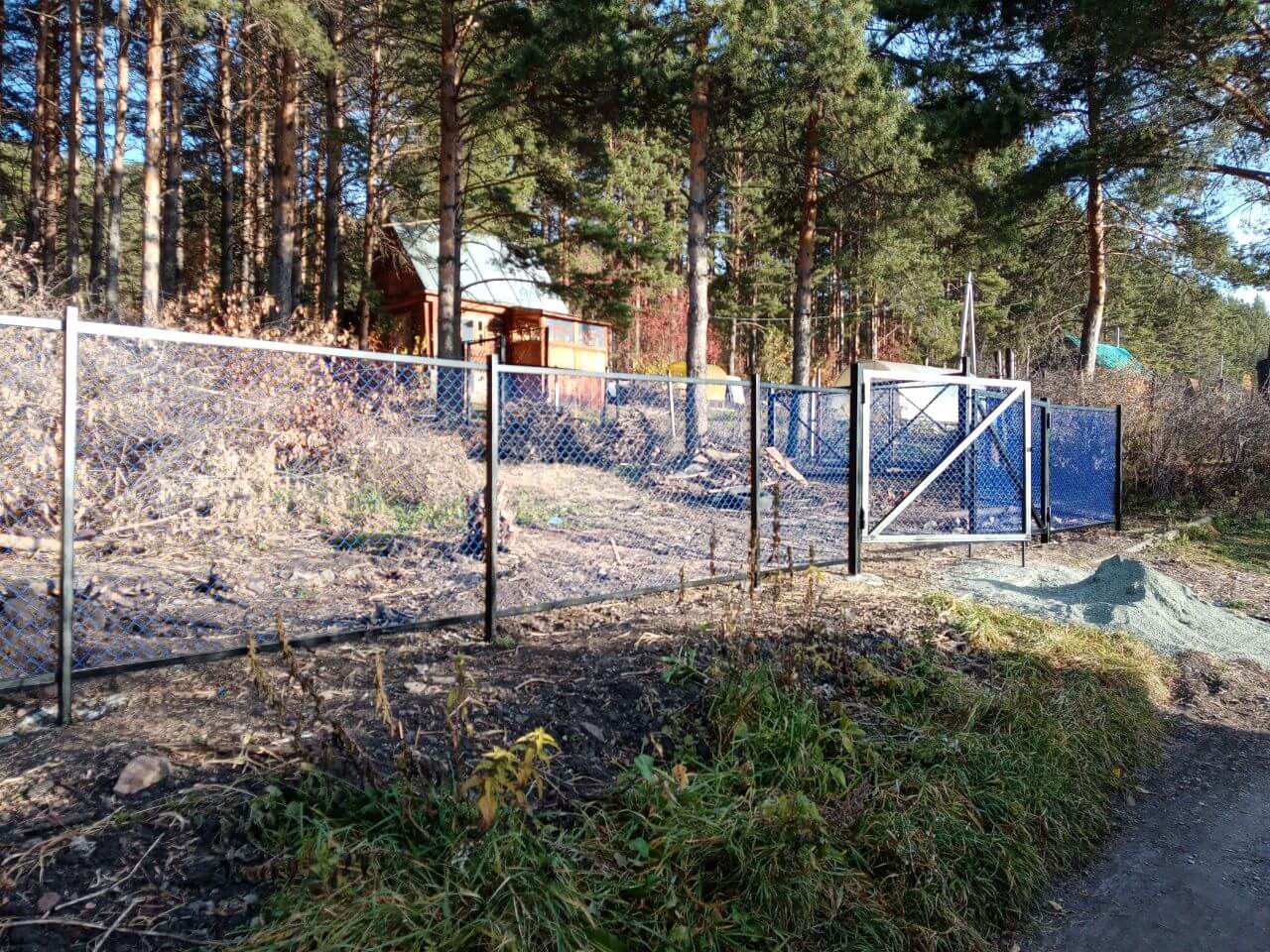 Забор из сетки рабица 76м с полимерным покрытием фото 8 в Новороссийске