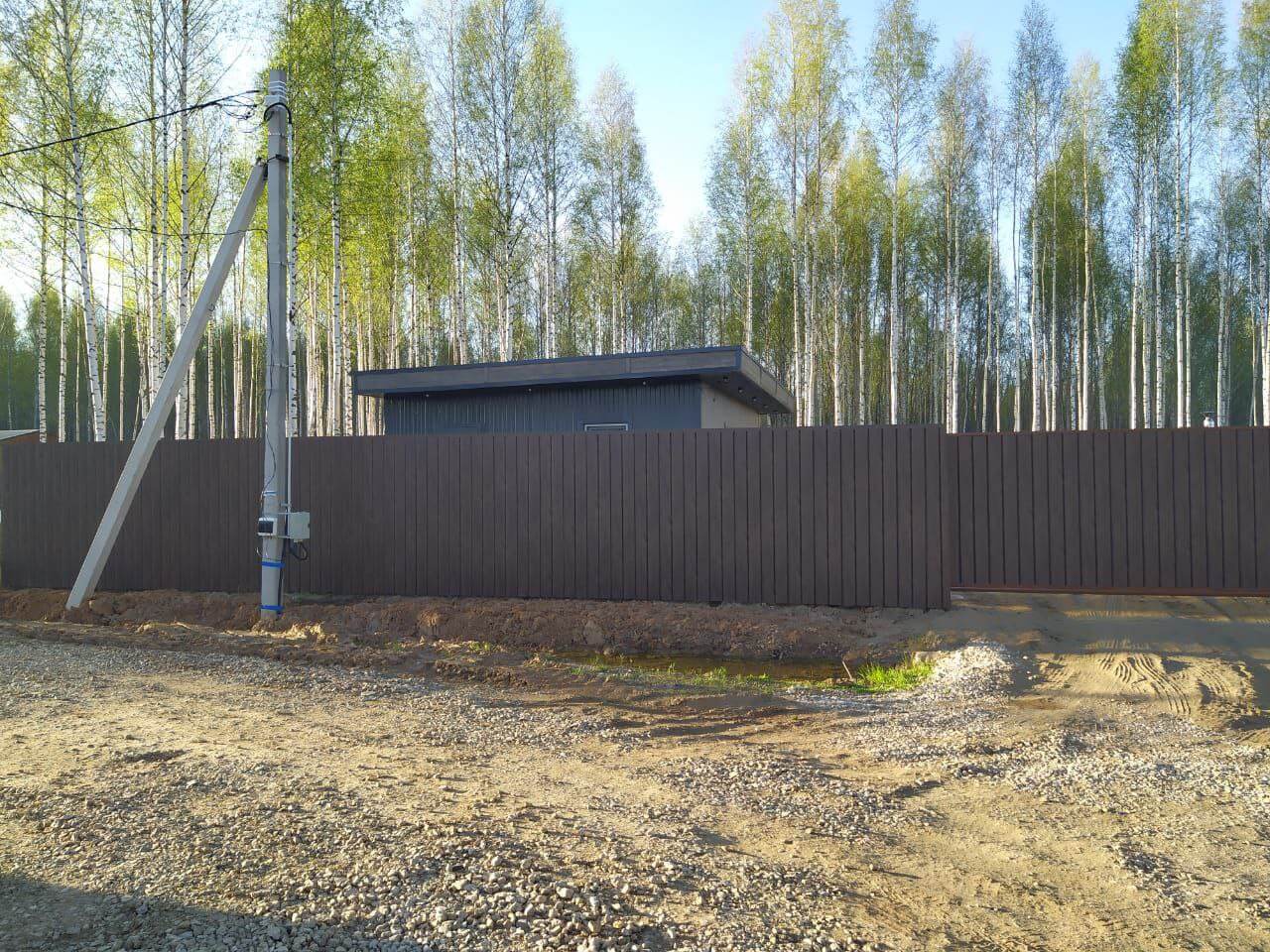 Забор из металлосайдинга ЕВРО-БРУС 25м Темный Каштан 3D Принтек фото 1 в Новороссийске