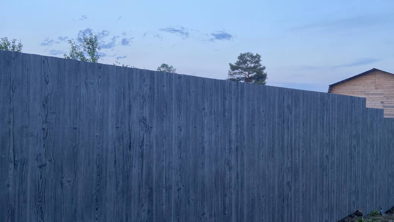 Забор из профнастила НС-10 42м Светлая Береза SteelArt фото 4 в Новороссийске
