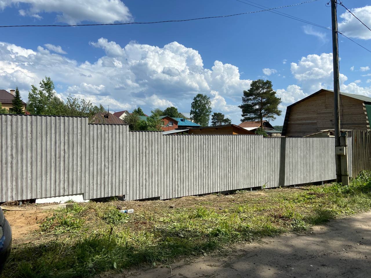 Забор из профнастила НС-10 42м Светлая Береза SteelArt фото 8 в Новороссийске