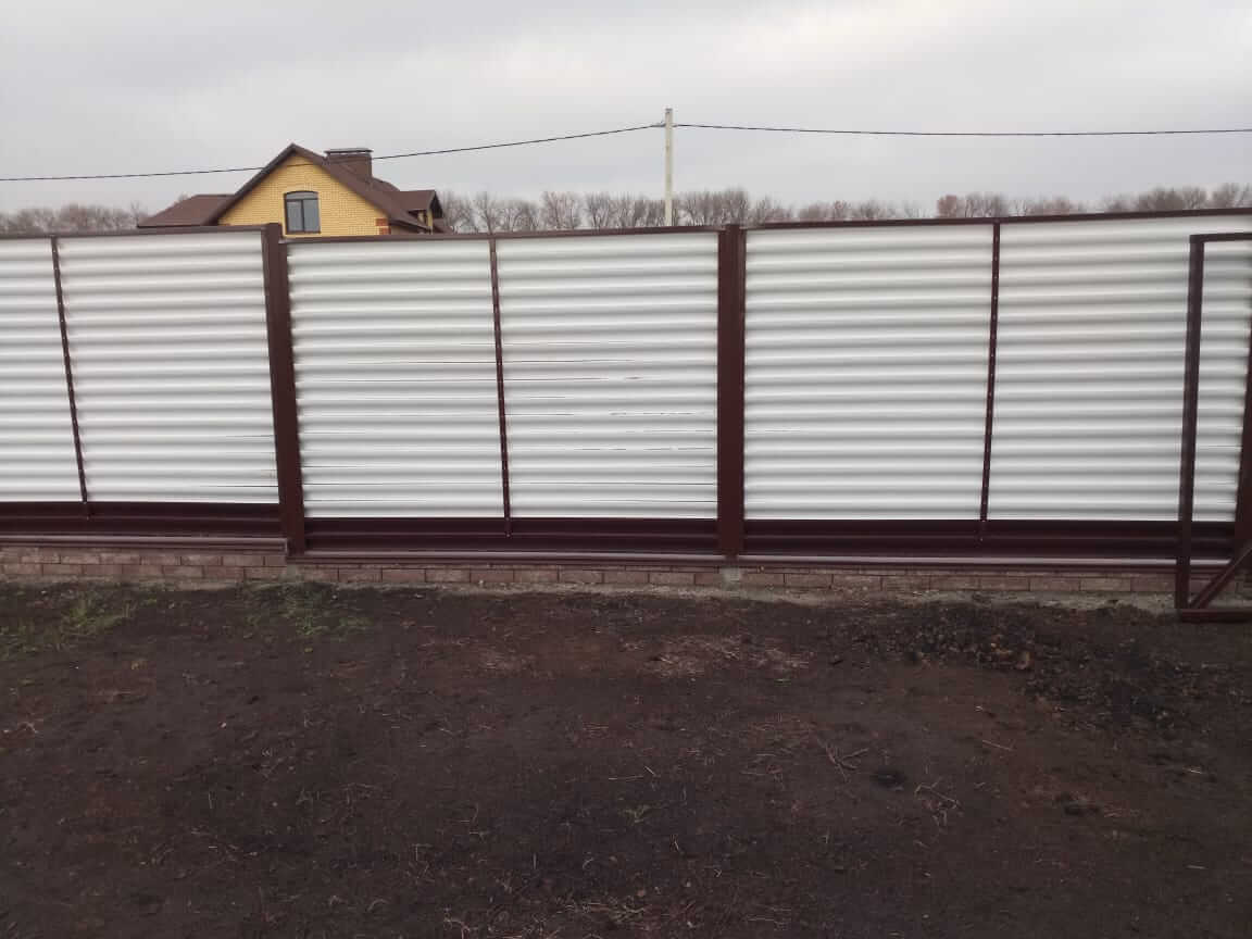 Забор-жалюзи 22м RAL9003/9003 Белый двусторонний фото 1 в Новороссийске
