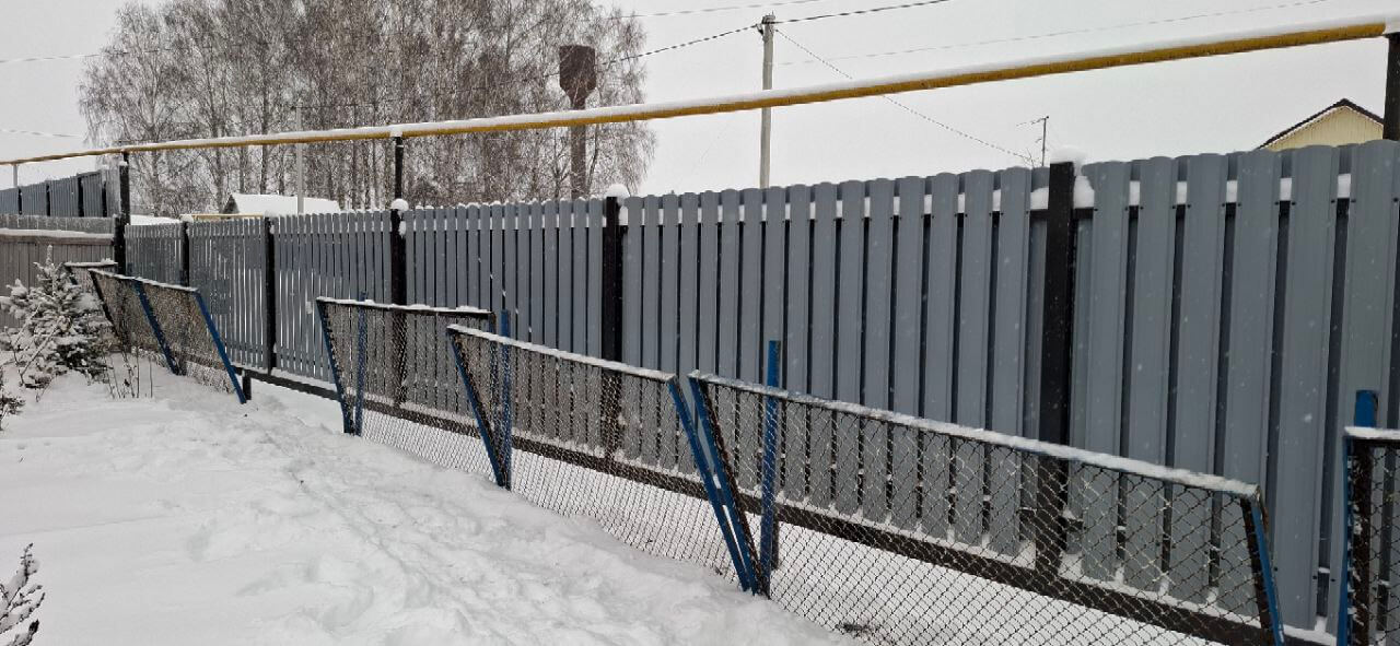 Забор из евроштакетника 27м RAL7024 Серый Графит МАТТЕ фото 5 в Новороссийске